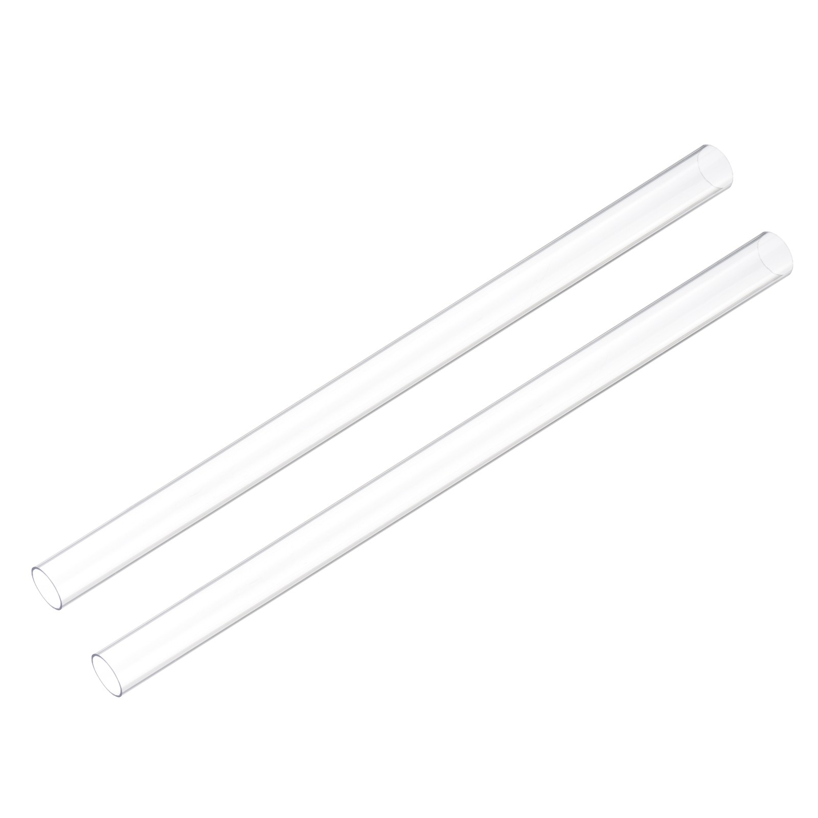 2pcs Rigid Round Clear Tubing 13mm(1/2") ID x 16mm(5/8") OD x 1Ft(305mm) Length