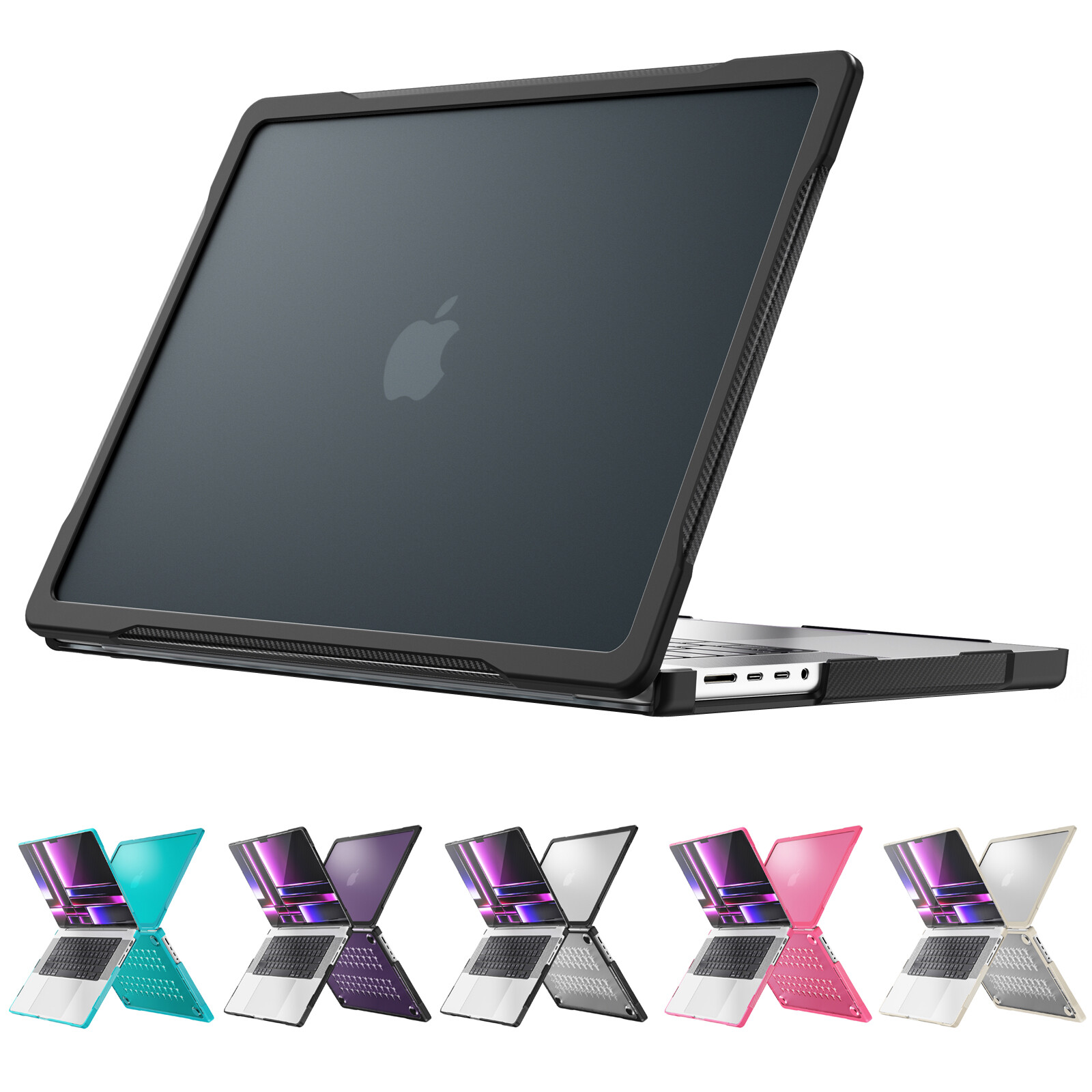 TPU+PC Shockproof Hard Shell Case for MacBook Pro 16" M1/M2/M3/M4/M5 Pro Max