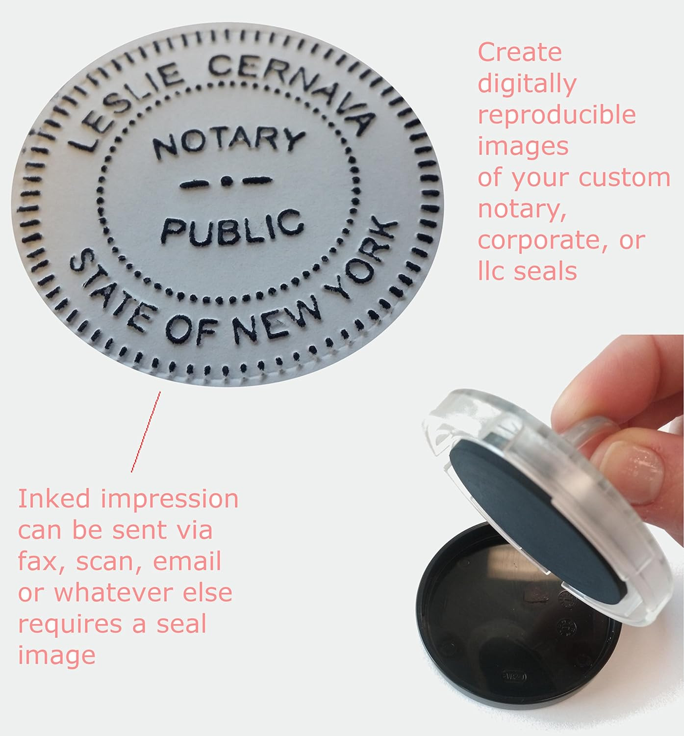 Seal Impression Inker, , 2-inch Round Diameter