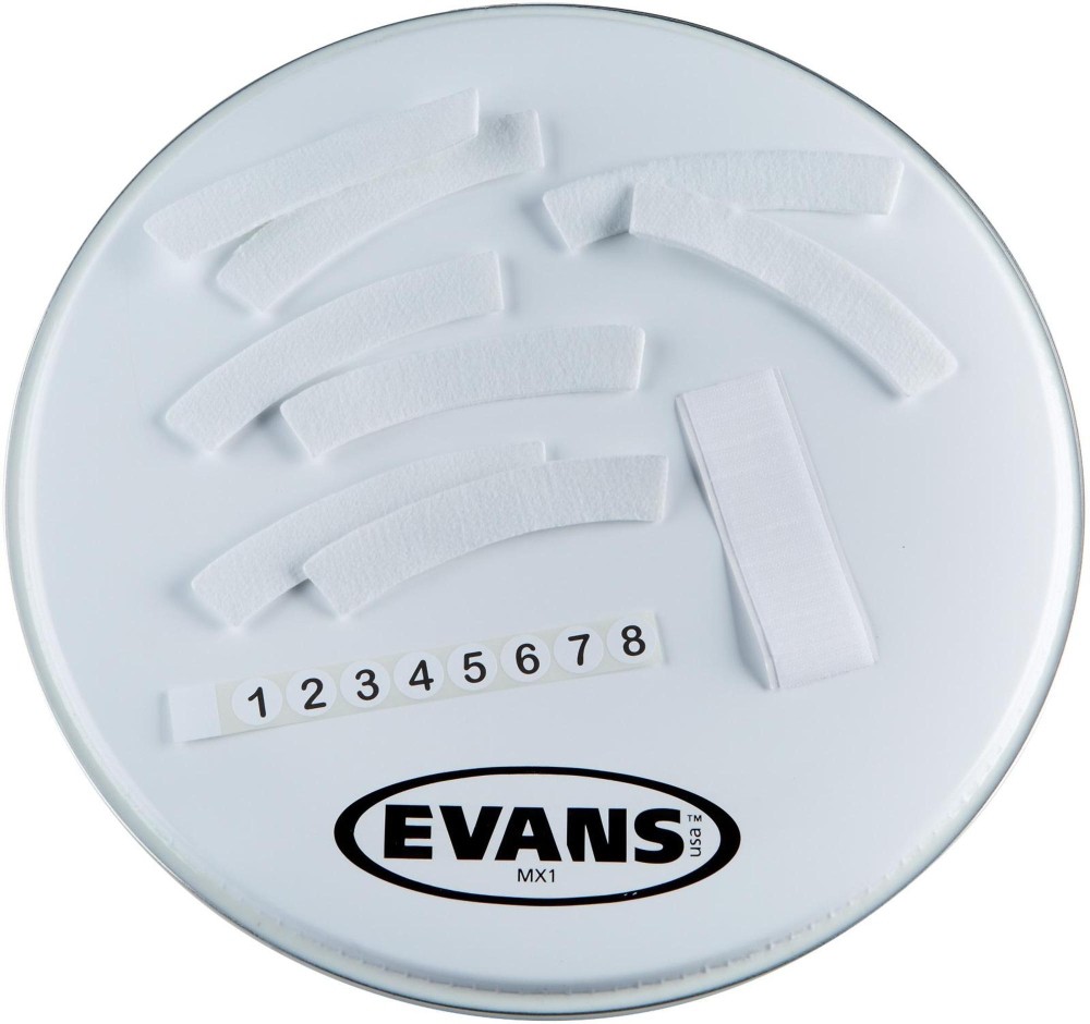 Evans MX1 White Marching Bass Drum Head 16 in.