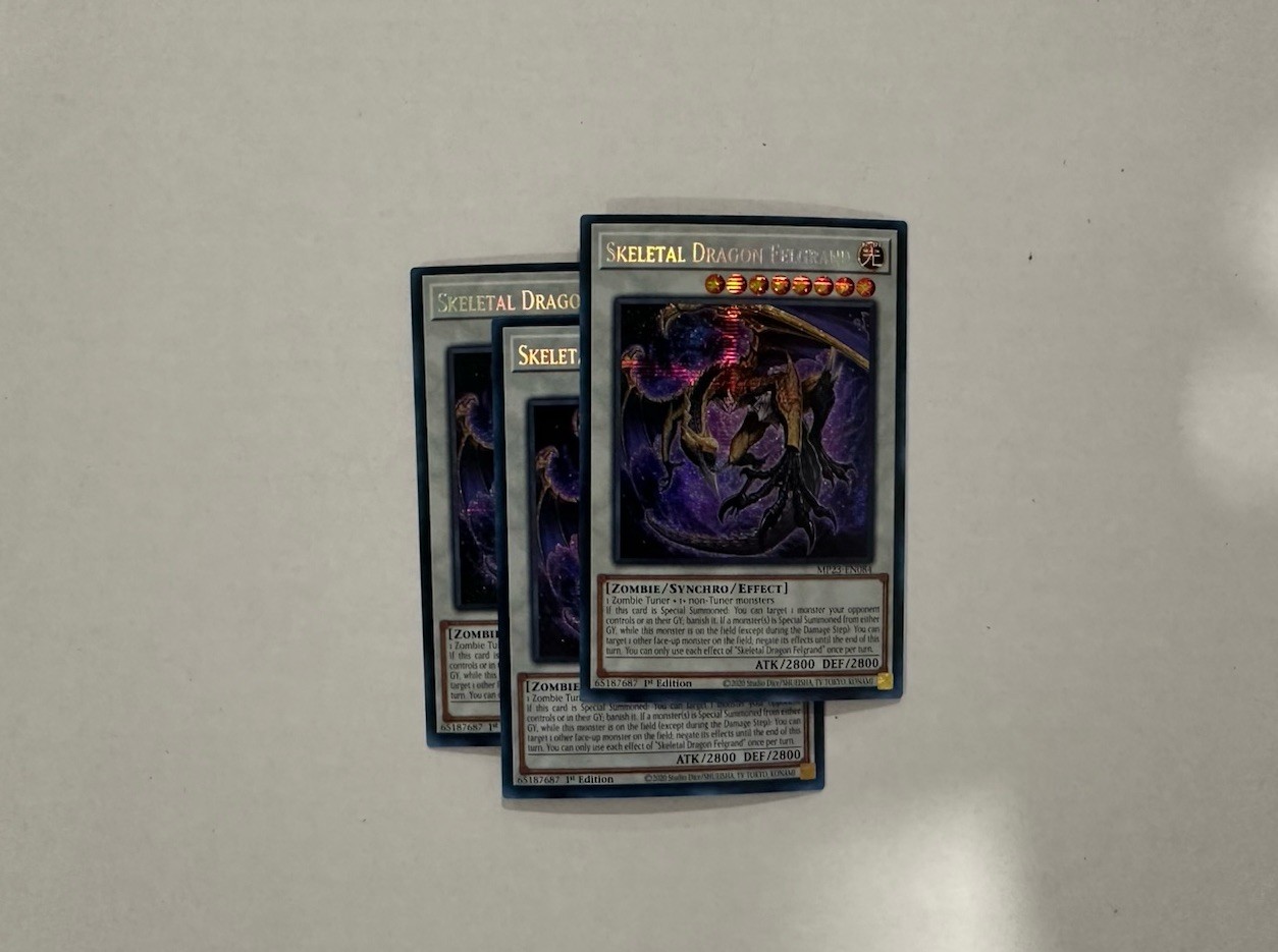 Yu-gi-oh! TCG 3x Skeletal Dragon Felgrand MP23-EN084 Prismatic  YUGIOH! NM