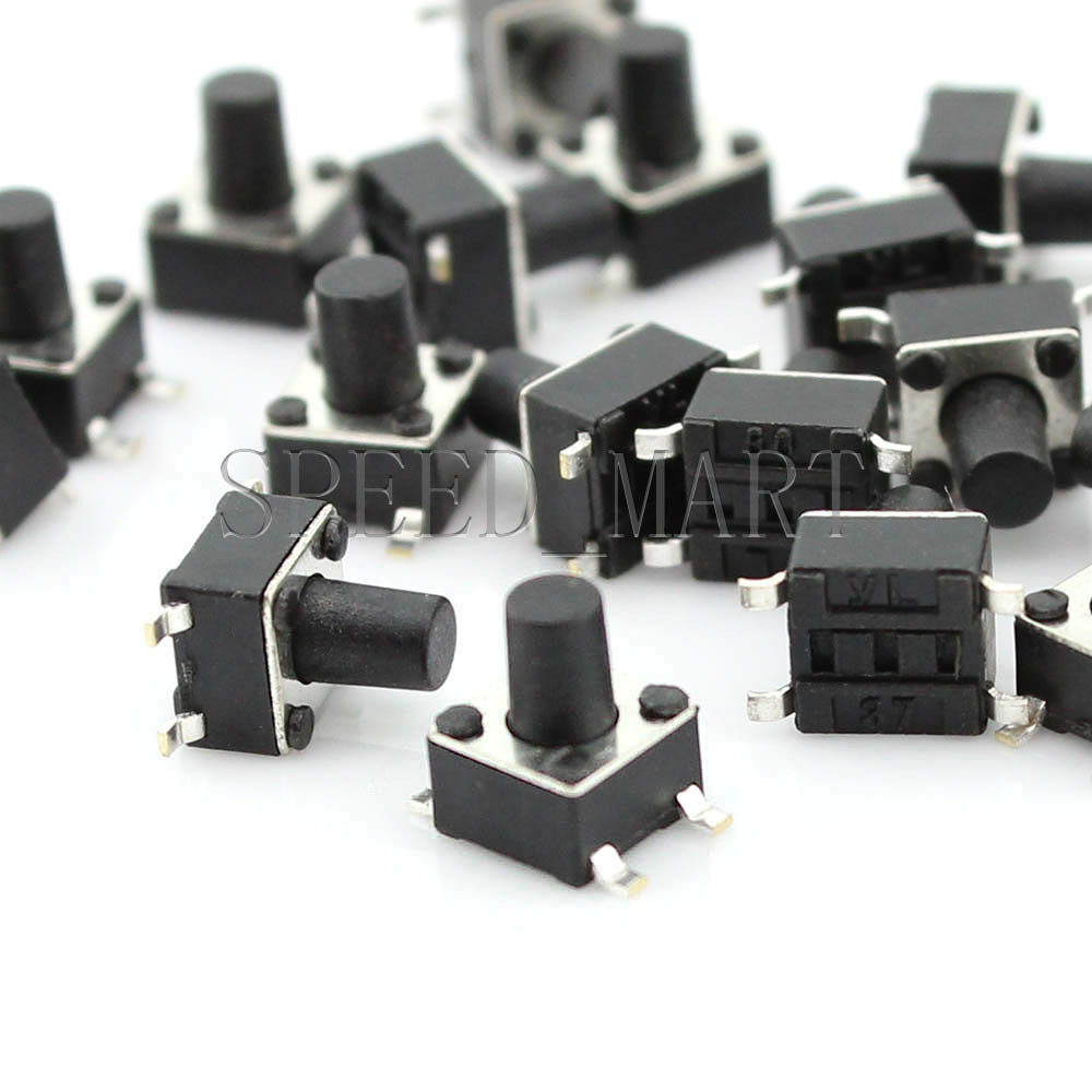 50 X Momentary Tactile Tact Touch Push Button Switch 4 Pin SMT SMD 4.5x4.5x7mm