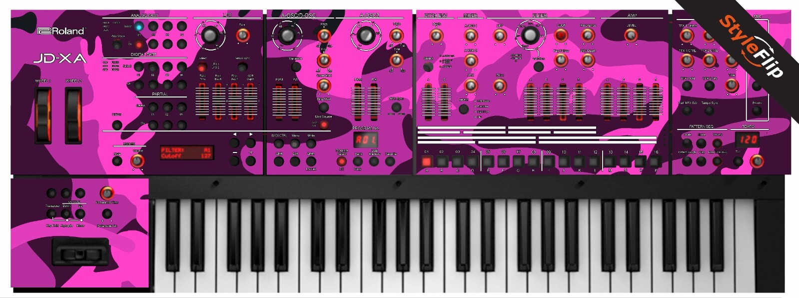 Roland JDXA Skins | Pink Camo | Protective Decal | StyleFlip Skins