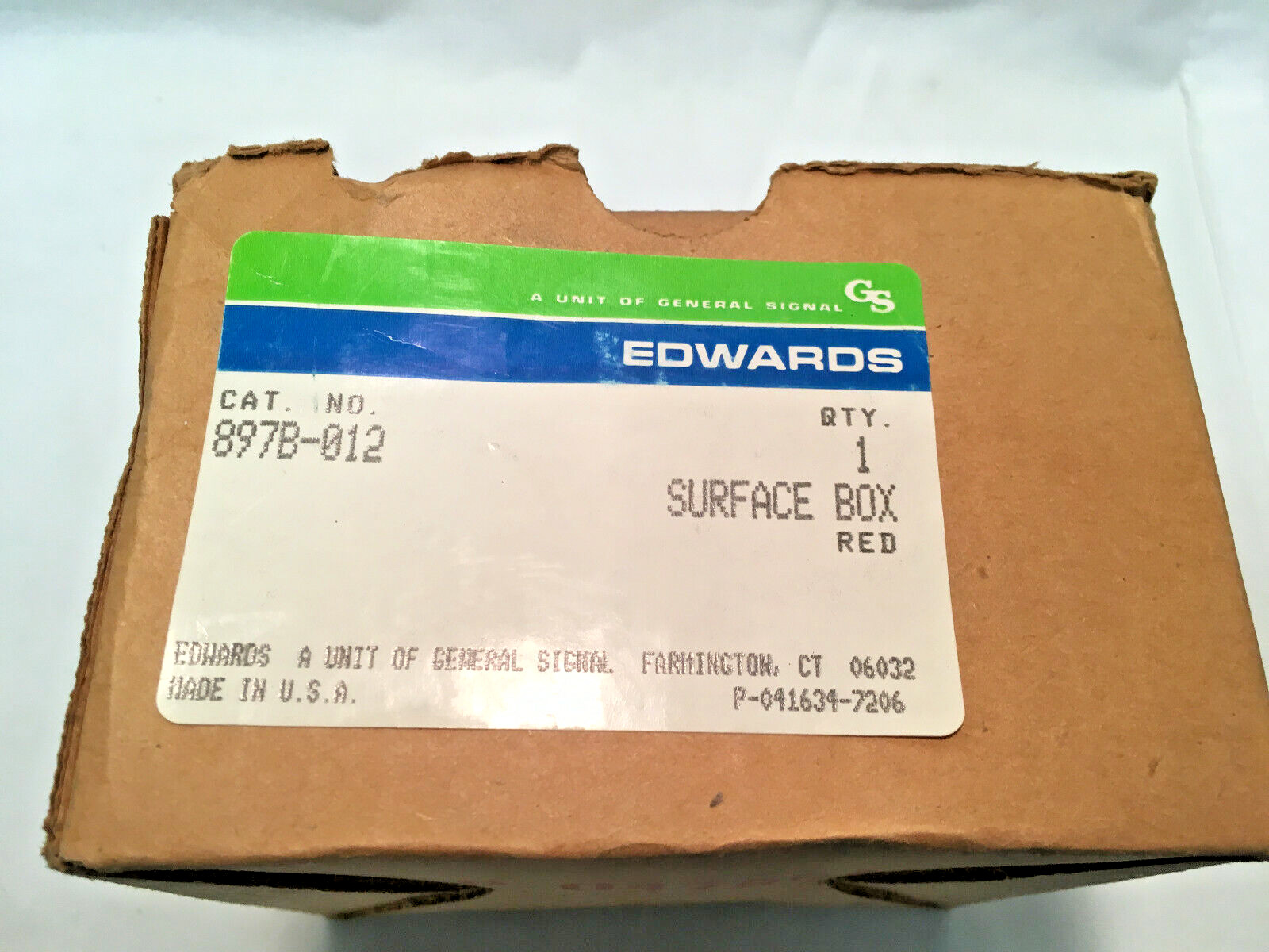 Edwards 897B-012 Surface Box Red