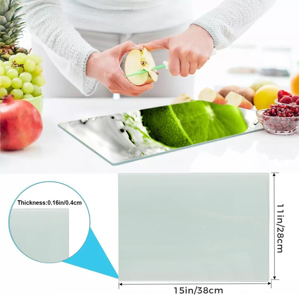 12pack Sublimation Tempered Glass Cutting Board W/ Coating  Glossy 15x11in