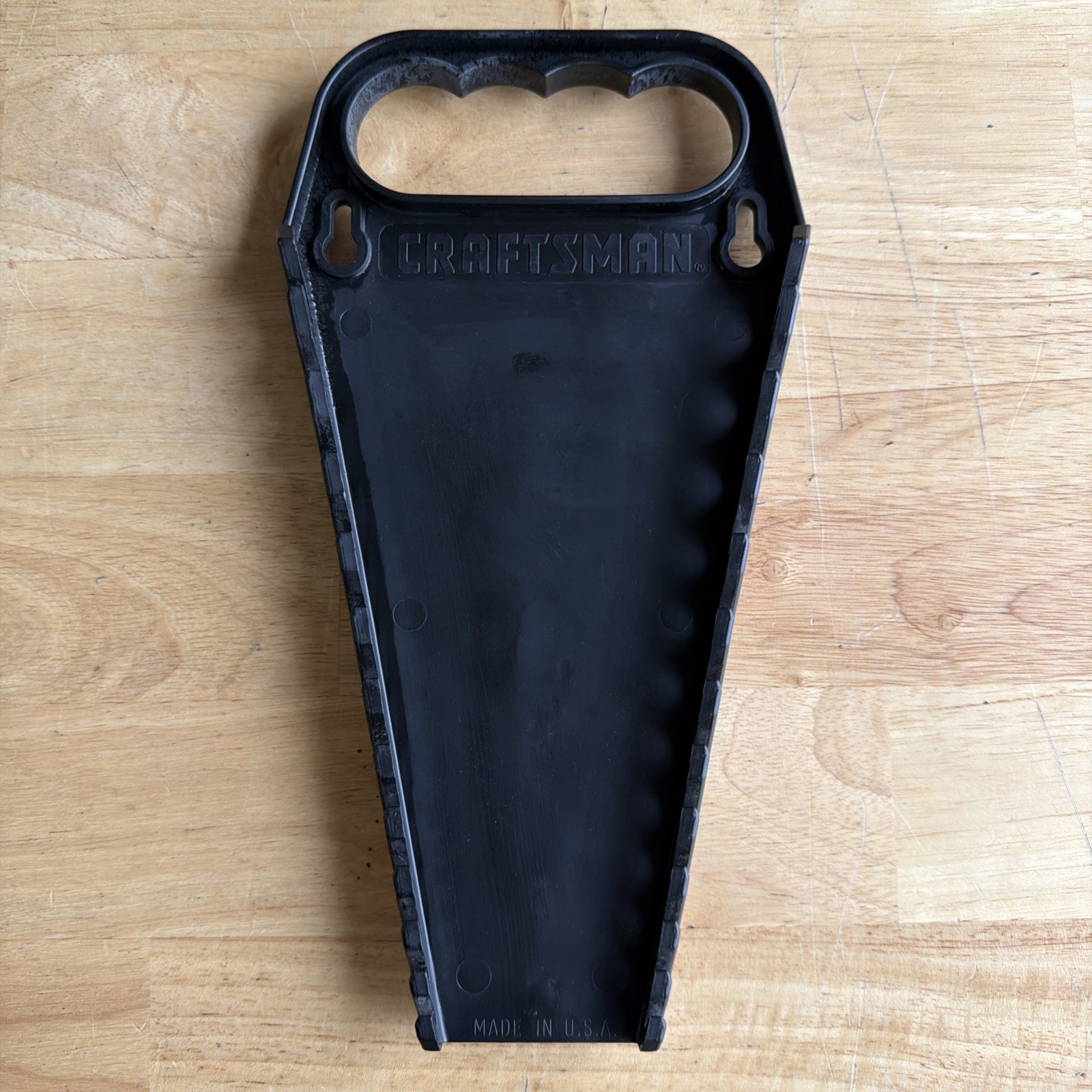 Craftsman Wrench Rack Organizer Holder 12 Slot Black Plastic Made in USA 44746