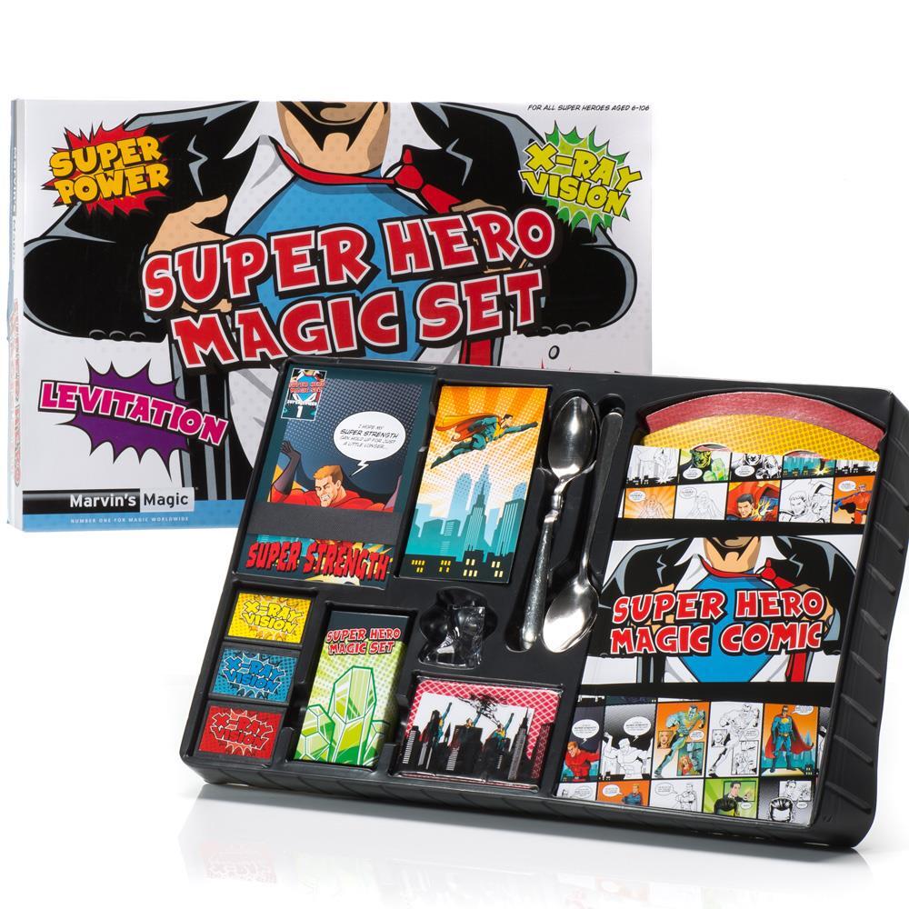 Marvin's Magic Super Hero Magic Tricks Children Magic Kit Set Kids Xmas Gift 6+