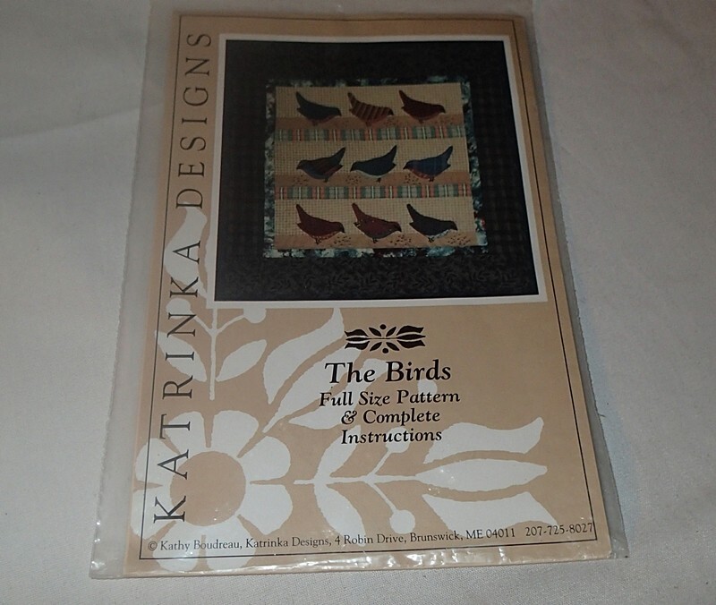 KATRINA DESIGNS QUILT PATTERN ~ THE BIRDS ~ WALL HANGING ~ 28" x 30" *NEW