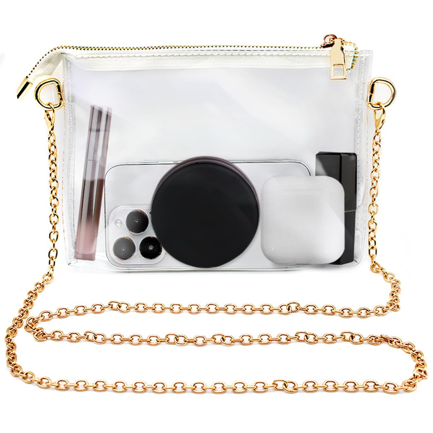 DLAND Clear Crossbody Bag for Women Stadium Approved - Transparent Purse with...