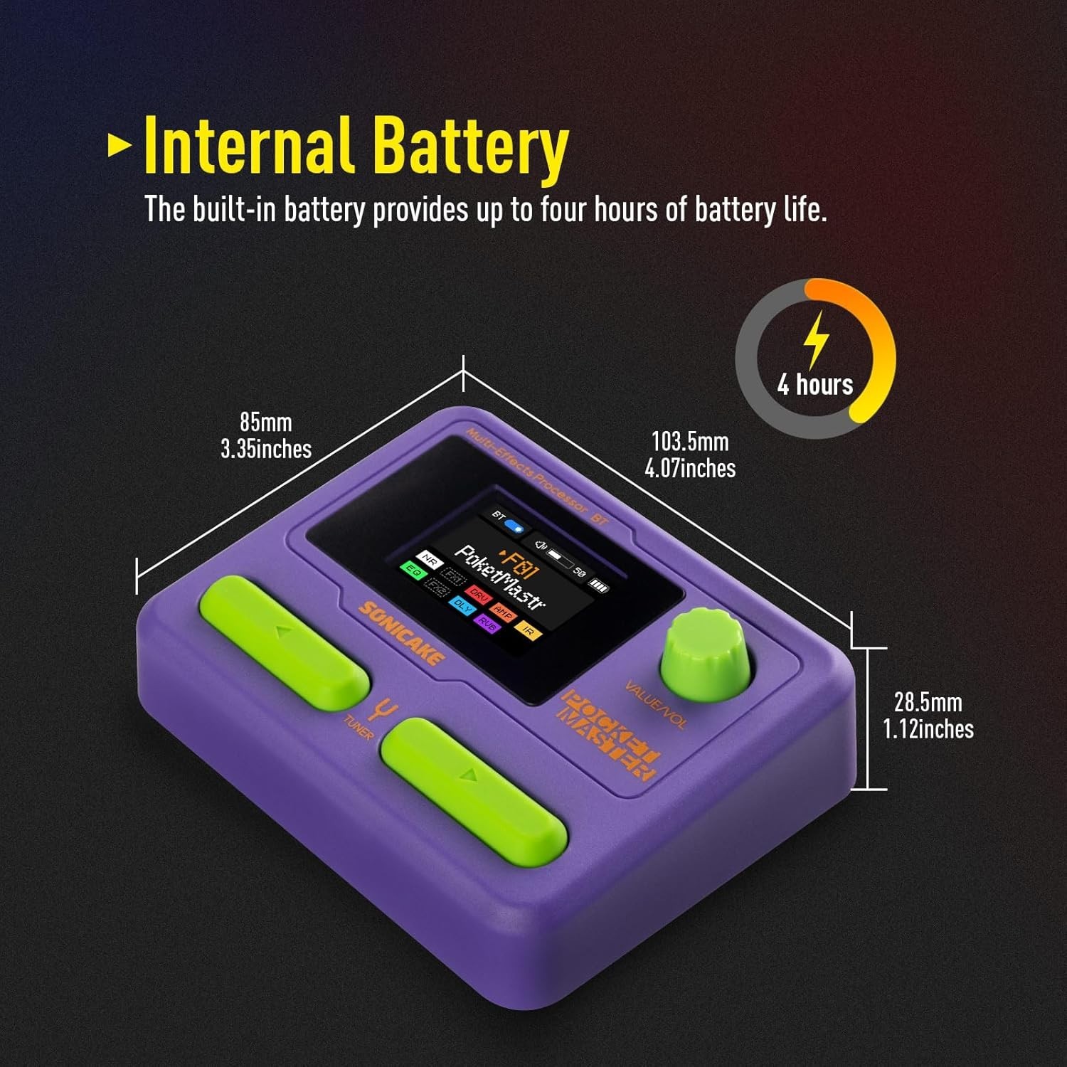 Purple Multi Effects Pedal, USB Audio Interface