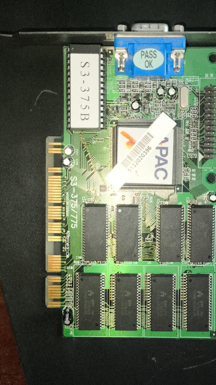 S3 S3-375/775 PCI VGA Graphics Card S3-375B APAC Chipset Manufacturer VGA Port