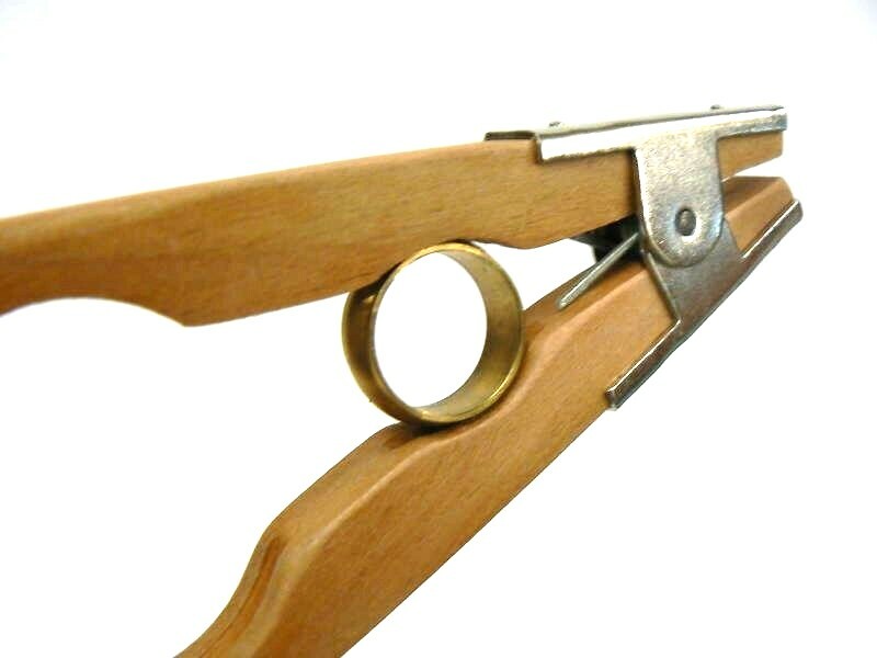 Ring Holder Tool Hand Clamp Wooden Grinding Handle Jewelry Making Hand Tool