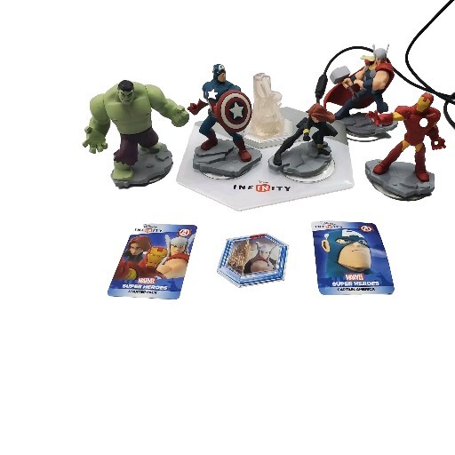 Walt Disney Infinity Lot of 10 Figurines/Game Pad & Token/Cards Marvel Superhero