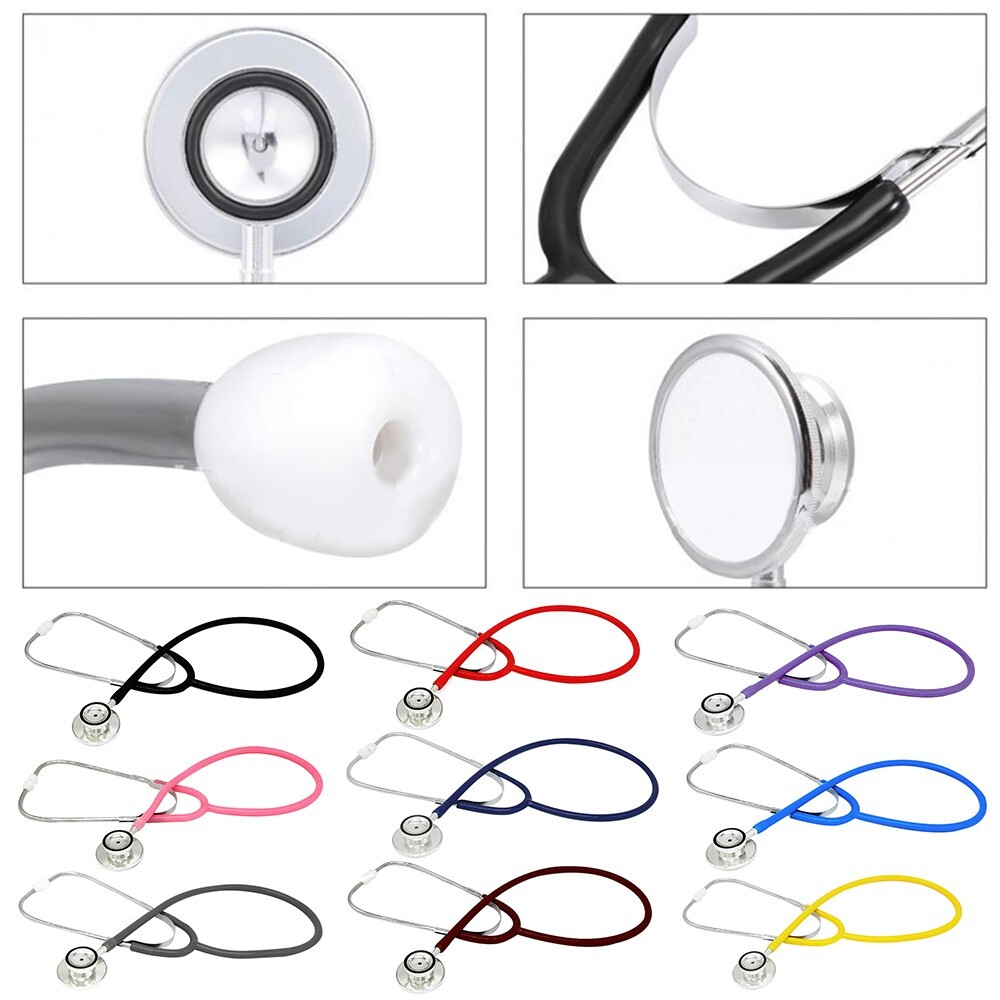 Portable Doctor Nurse Stethoscope Aluminum Household Dual Head Single Tube type