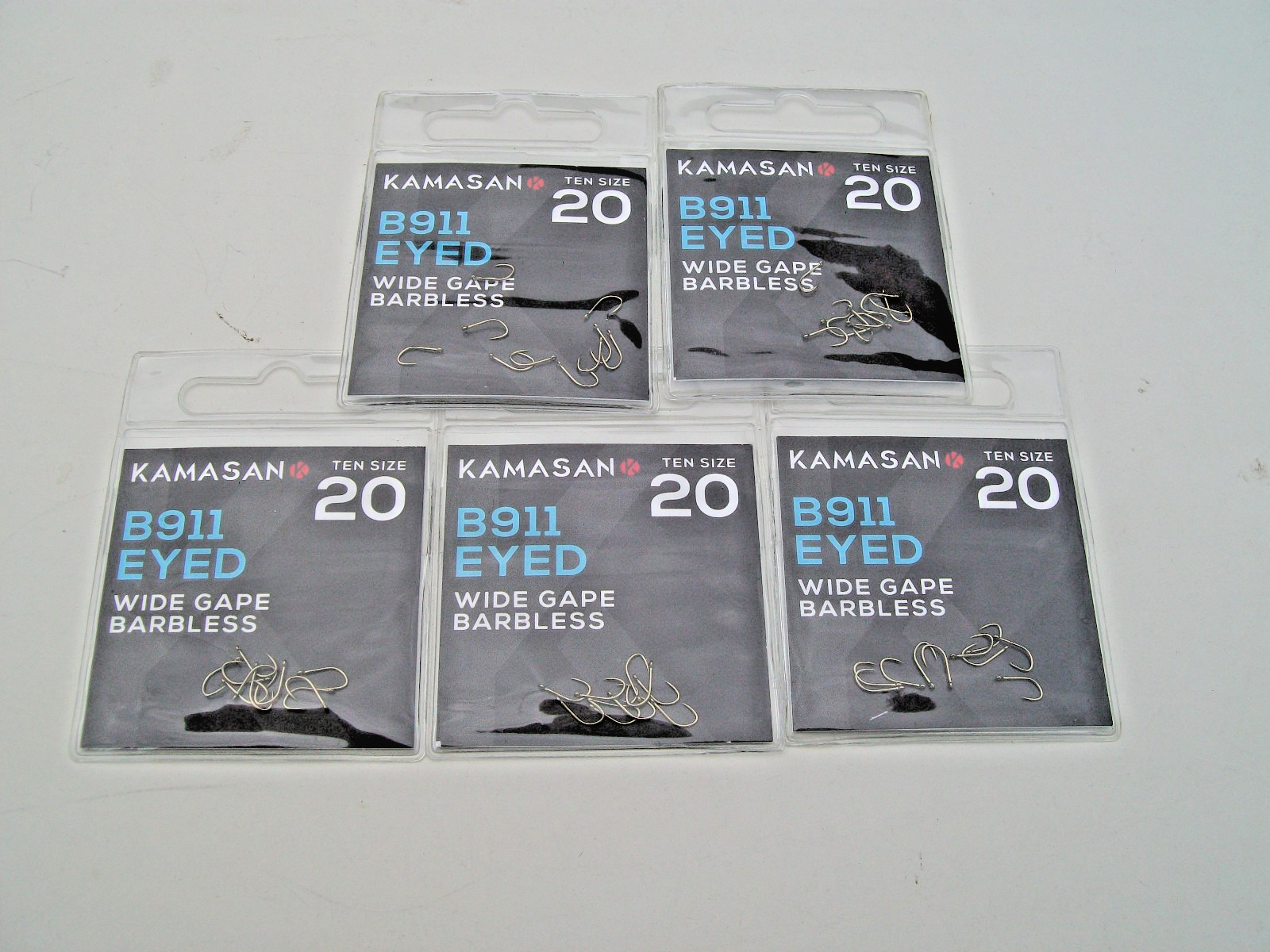 50 x B911  Barbless Eyed Hooks. Size 20. Great for Carp, Barbel & Hair Rigs.