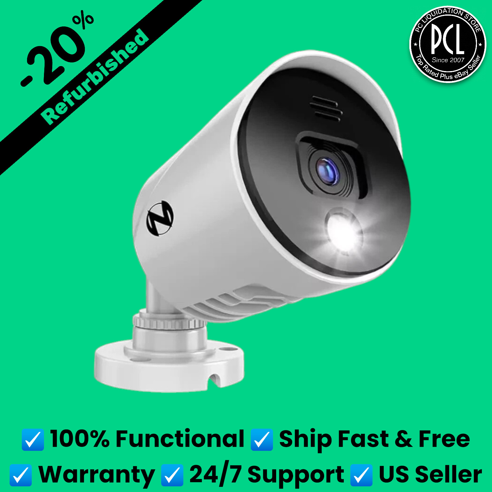 ✅ Night Owl Camera 4K UHD 3840 x 2160 Wired Spotlight CM-DP8LSA-B DP8 Grade A ✅