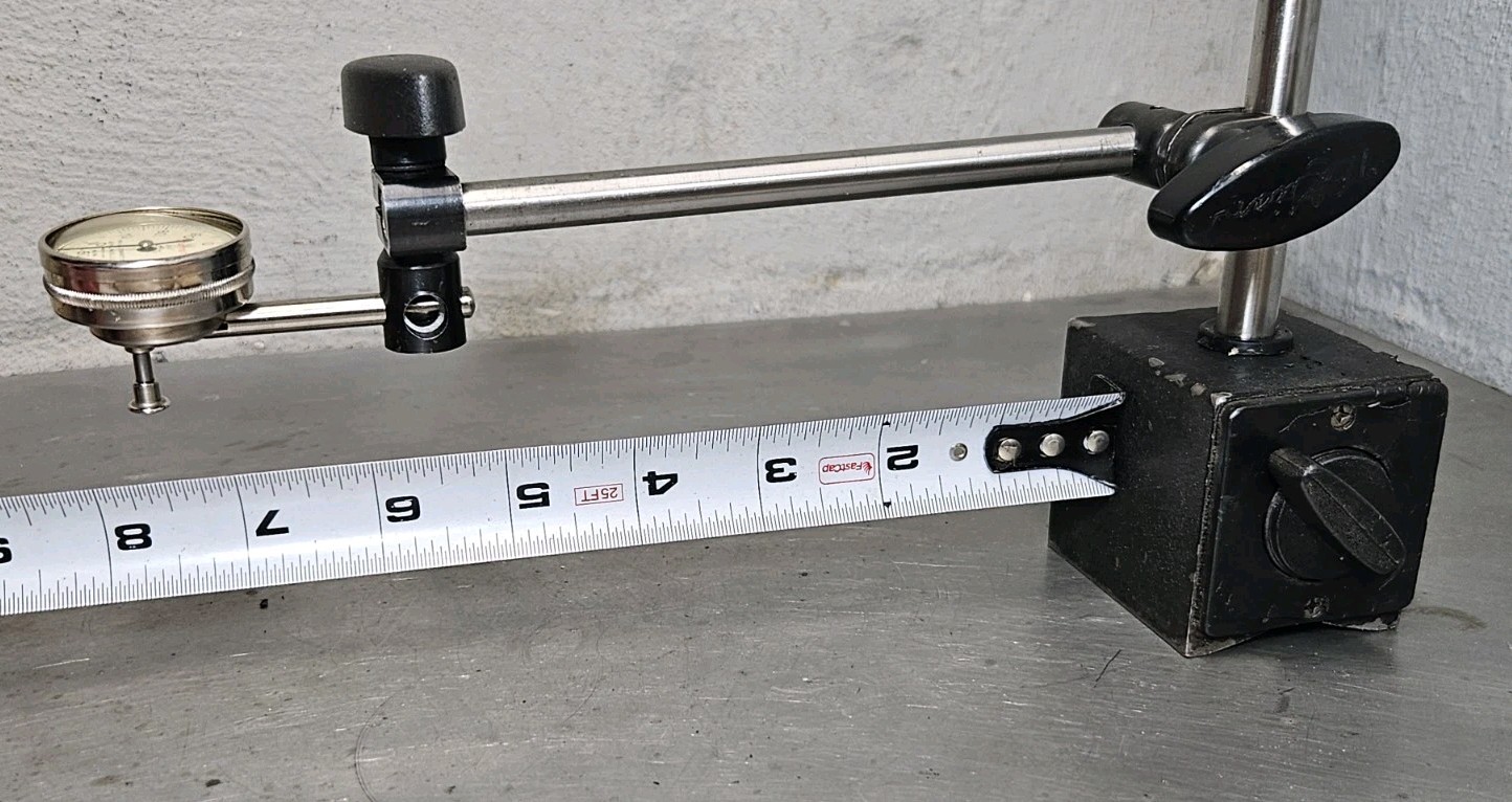 Starrett No. 196 dial indicator with a ??? magnetic base