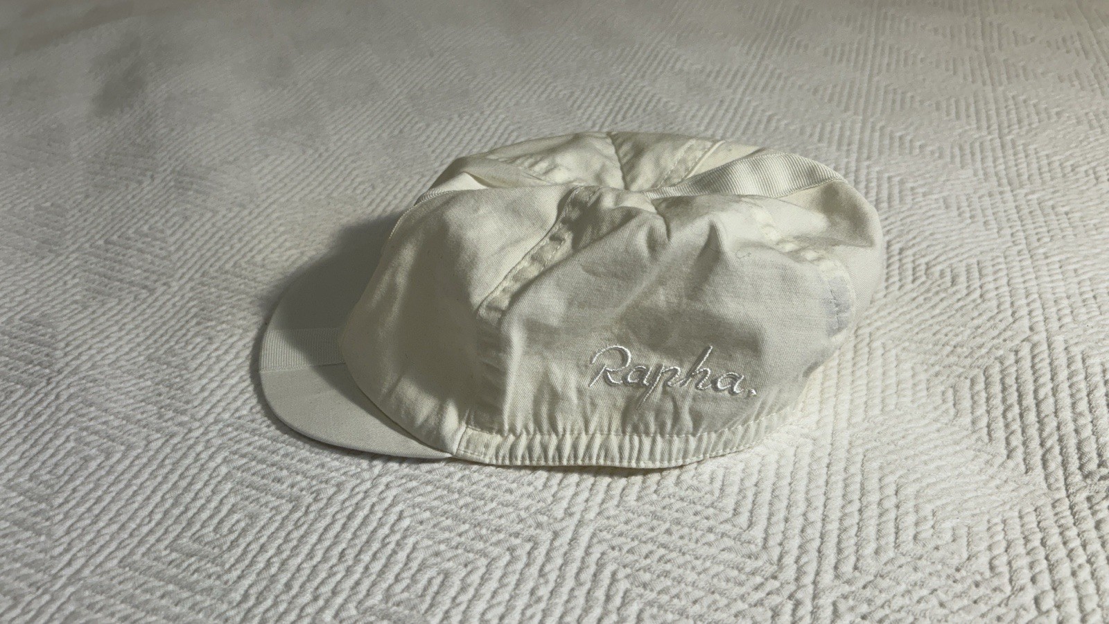 Rapha Men’s All White Cycling Cap Cotton Breathable M-L