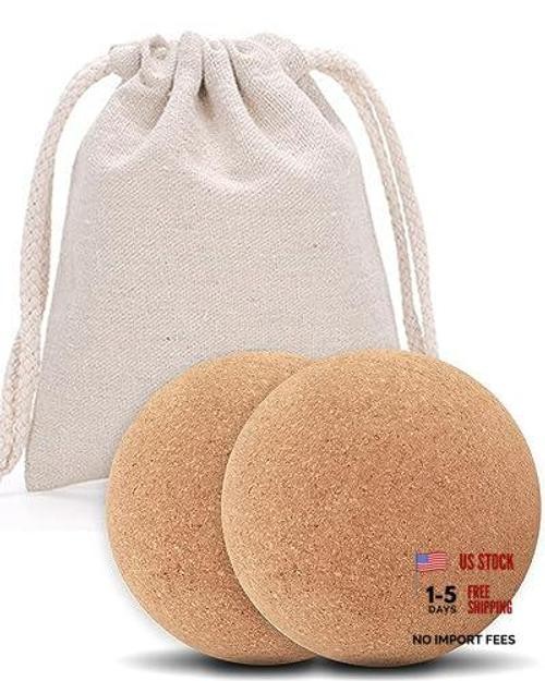 Cork Massage Ball 2.5" - 2 Pack - Deep Density Fine Particles - High Density