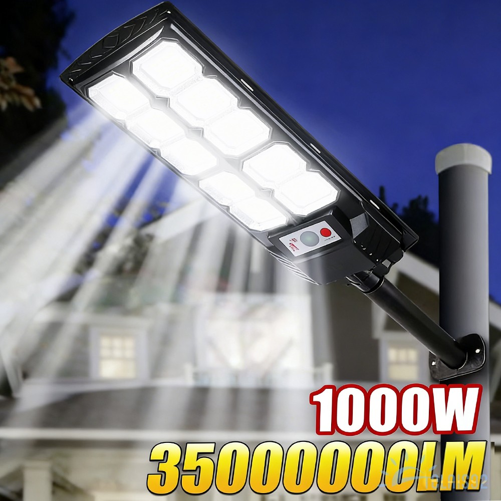 3500000LM Commercial Grade Solar LED Street Light with Remote for Gardens &Roads