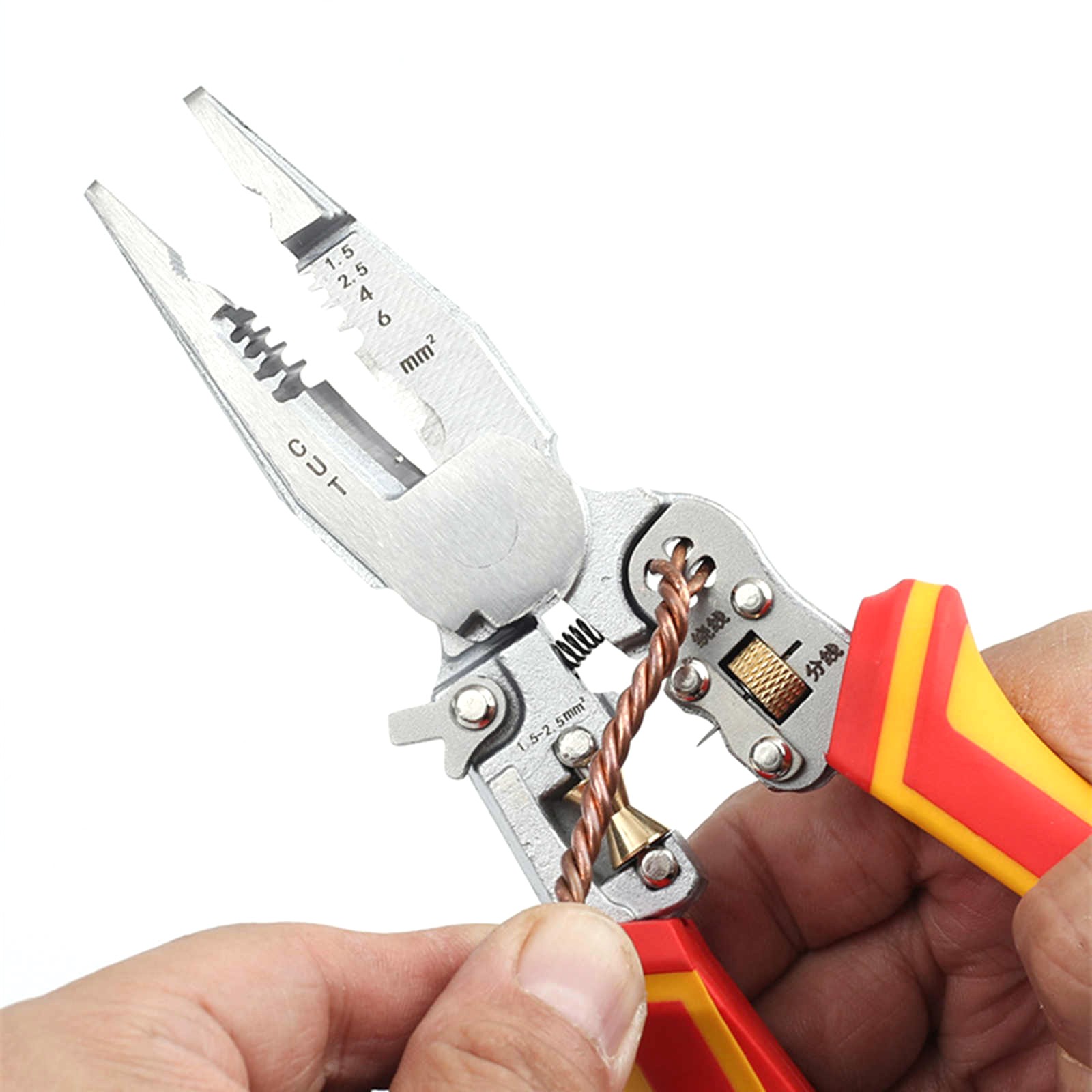 Voltage Tester Pliers Multi Tool Wire Stripper for AC DC Wire Twisting Cutting