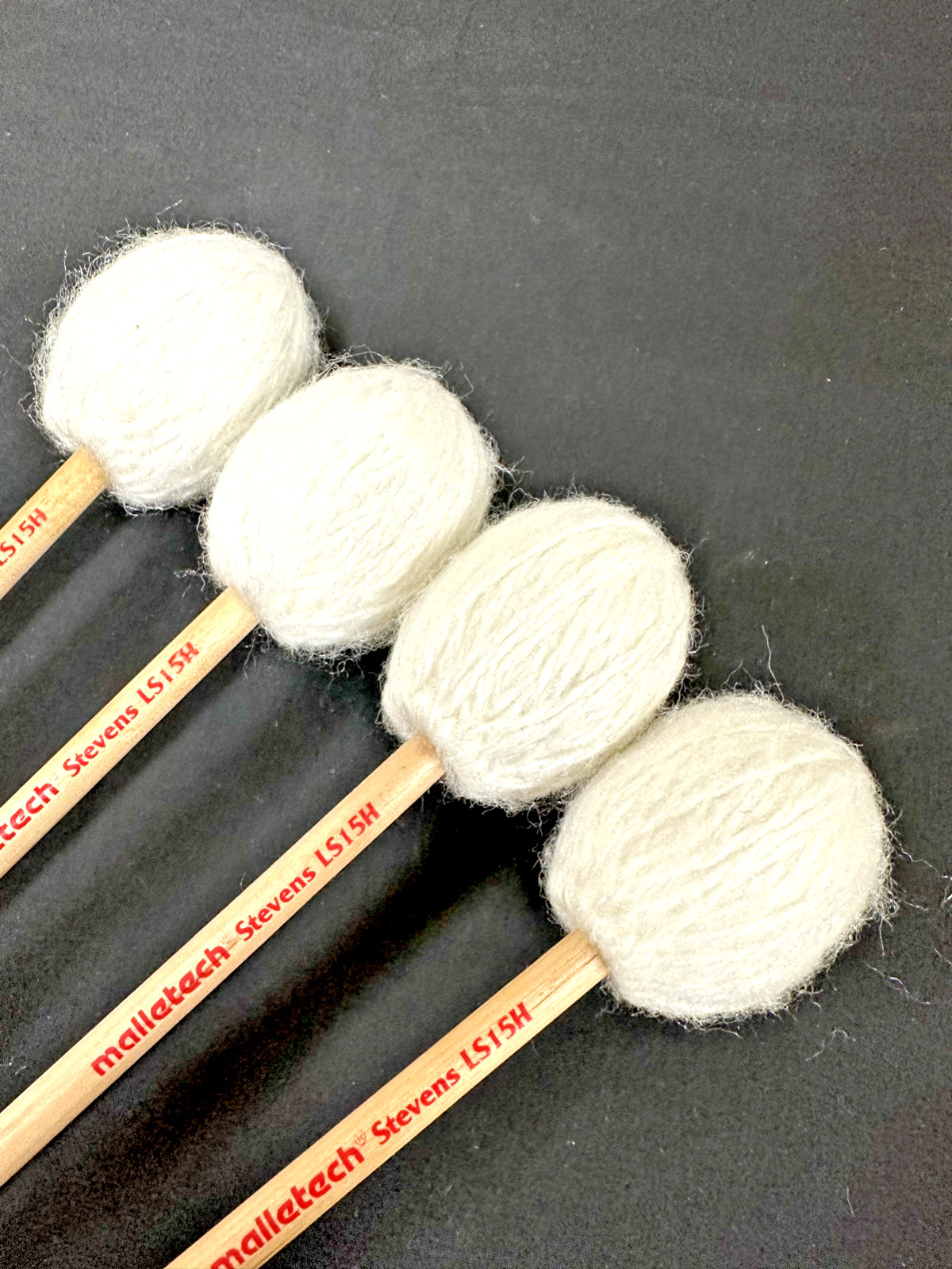Malletech LS15H Marimba Mallets, Med-Soft to Hard, 2 Pairs/4 Mallets-NEAR MINT