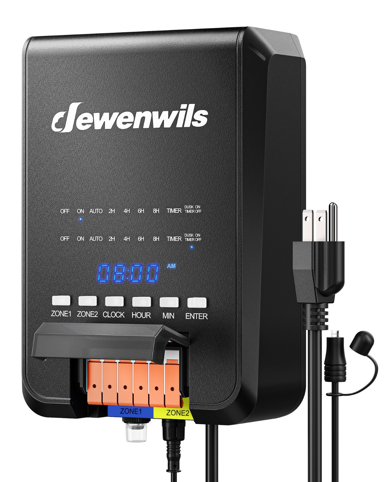 DEWENWILS 200W Outdoor Low Voltage Transformer, 2 Zone Independent Control