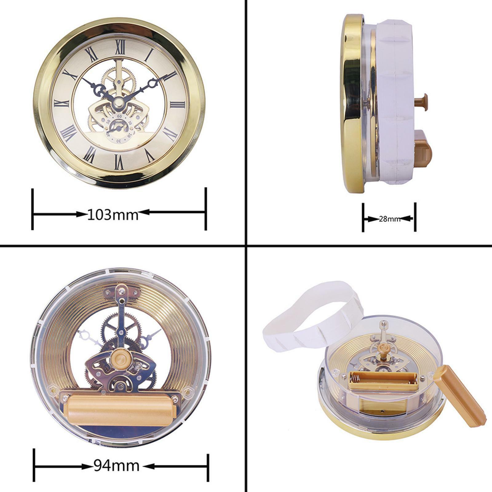 4" Transparent Skeleton Clock DIY Decoration