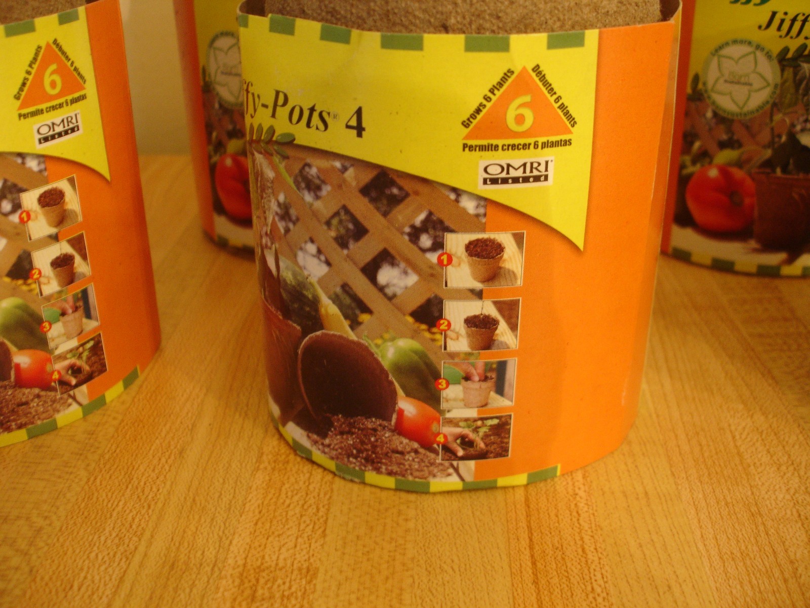 Jiffy 4 Inch Round Peat Pots Seed Starting Growing 34 pots total Biodegradable