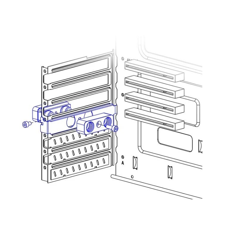 Barrow PCI-E Baffle Position Cross G1/4" Module External Split For Water Cooling