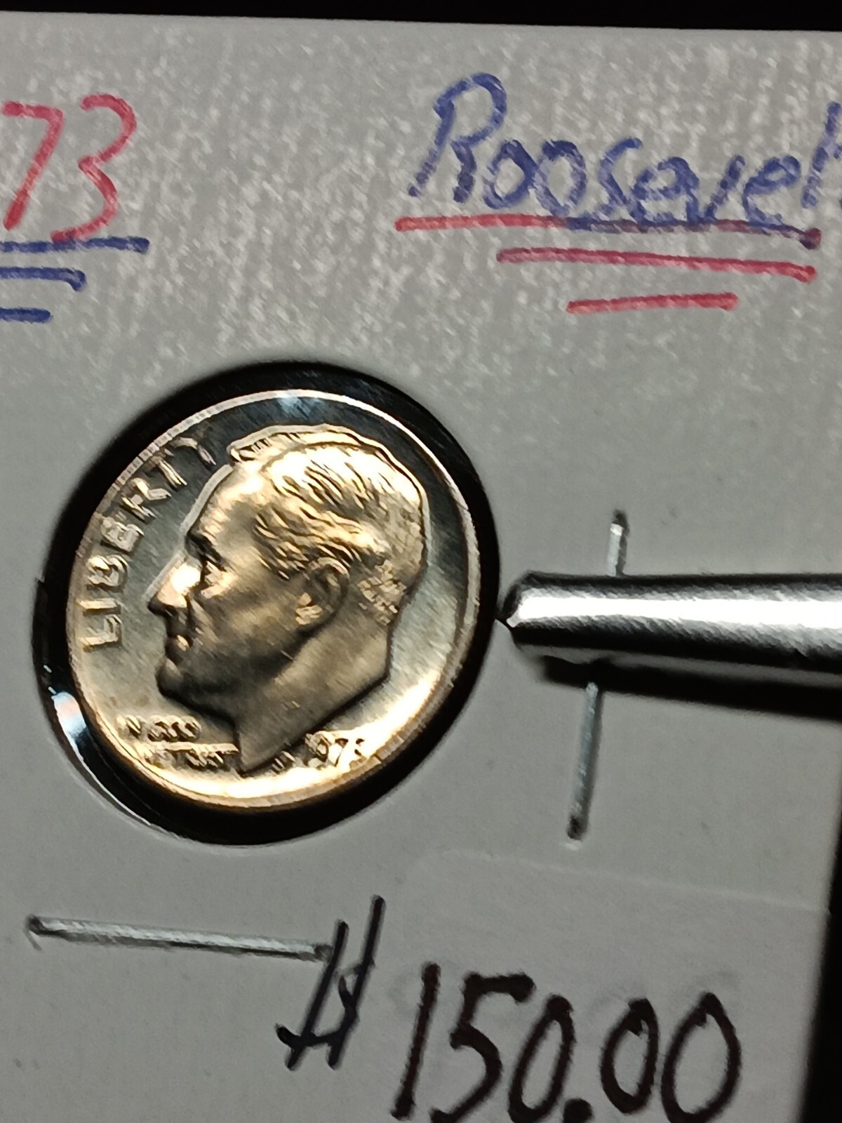 👉1973 Roosevelt Dime - MS CHOICE FULL BANDS A/83