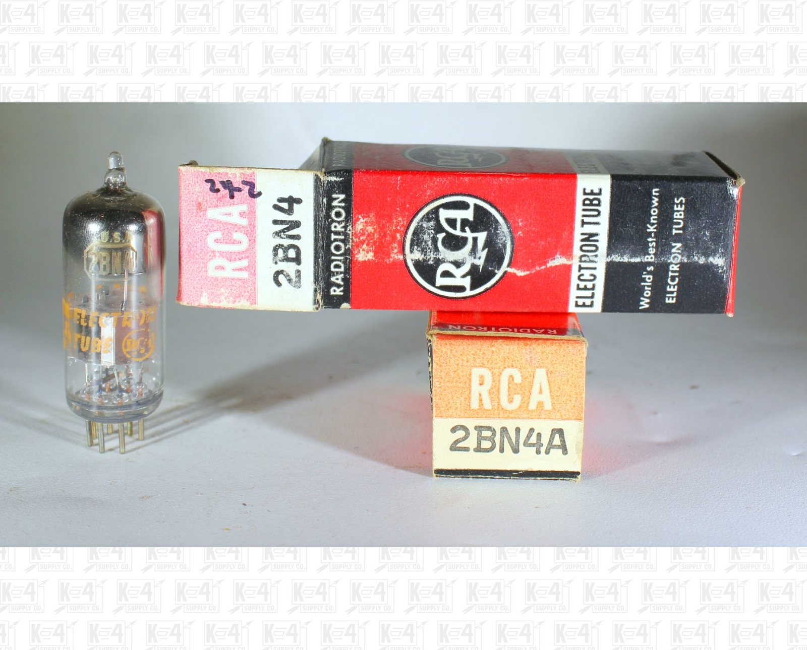 RCA 2BN4 Vacuum Tubes Made In USA NOS Lot Of 2 +Box