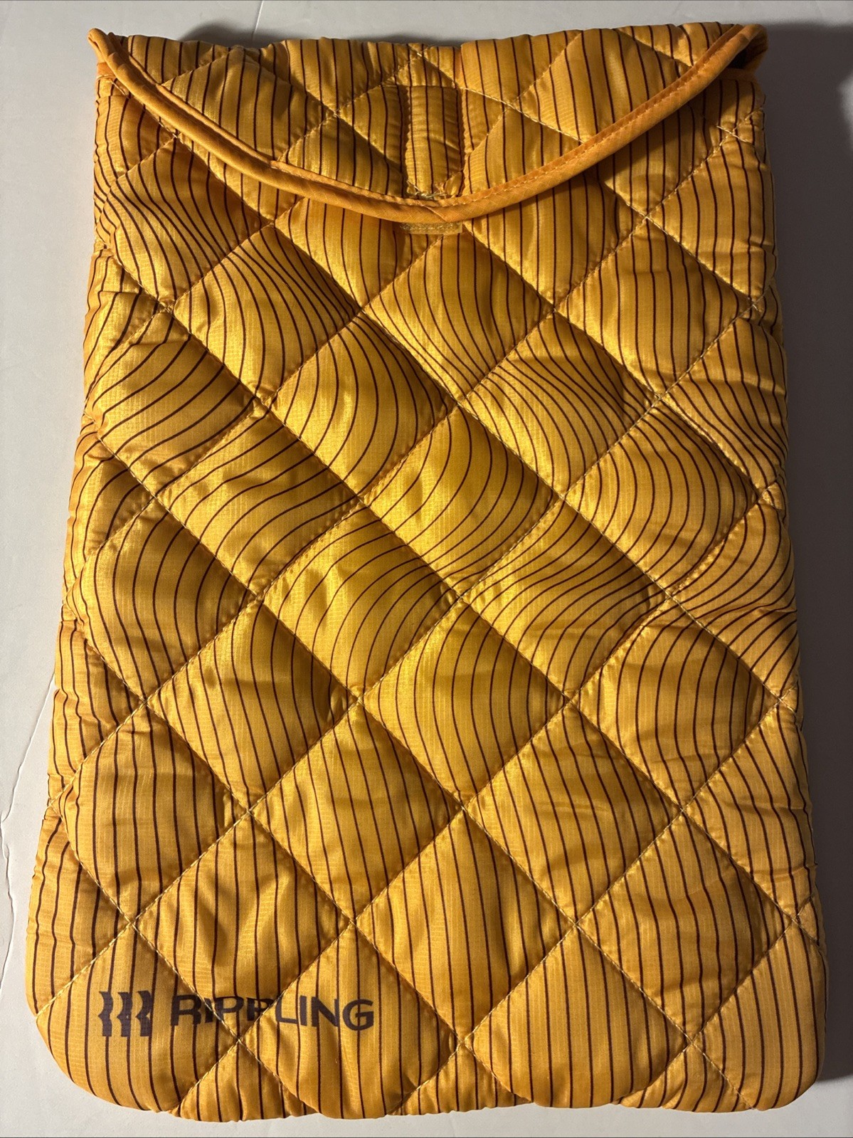 ✅NEW RIPPLING HR IT Official Swag Quilted One Pocket Laptop Tablet Bag Yellow