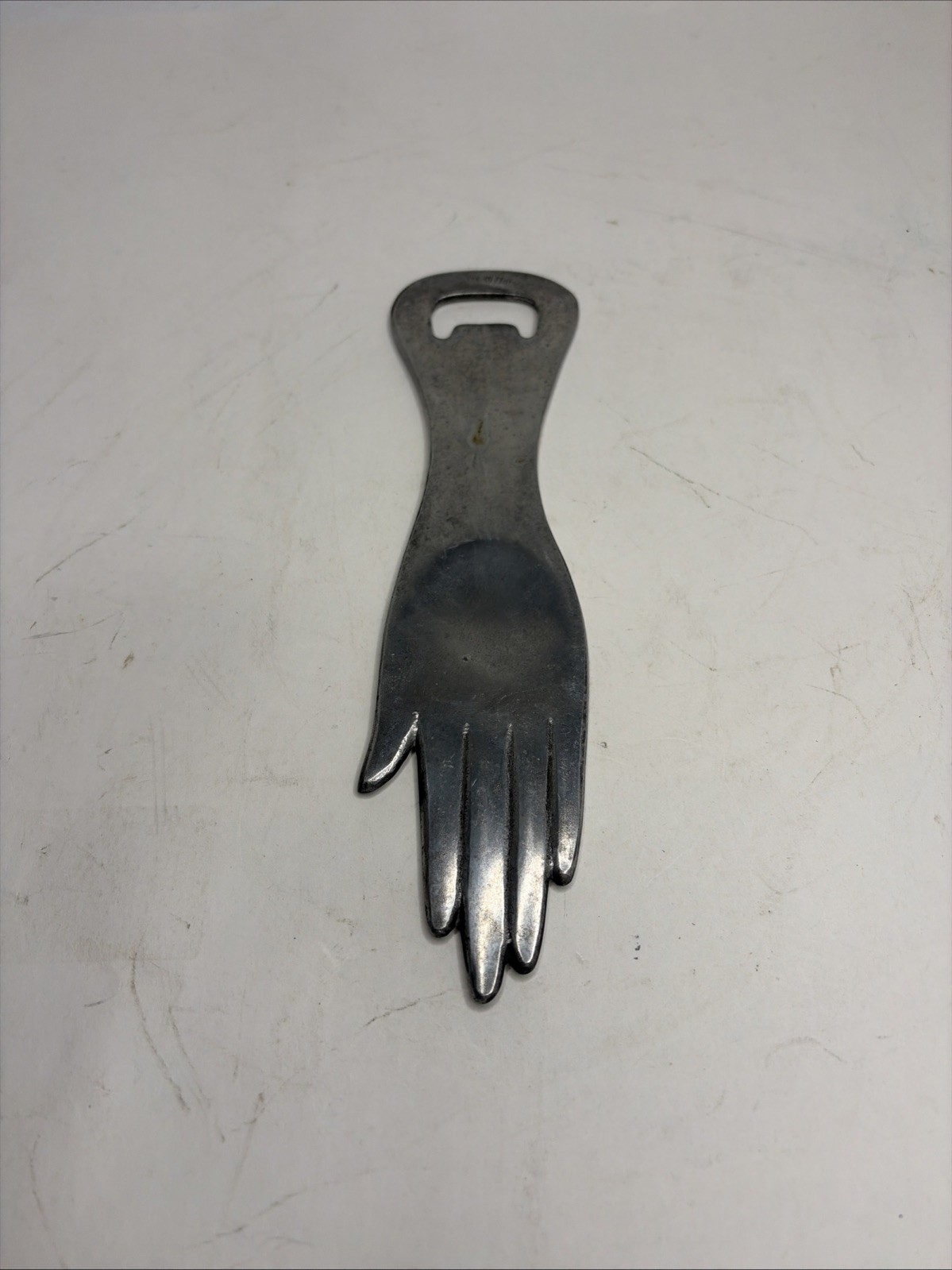 Vintage 1950's Aluminum Hand Bottle Opener, Made in Italy,