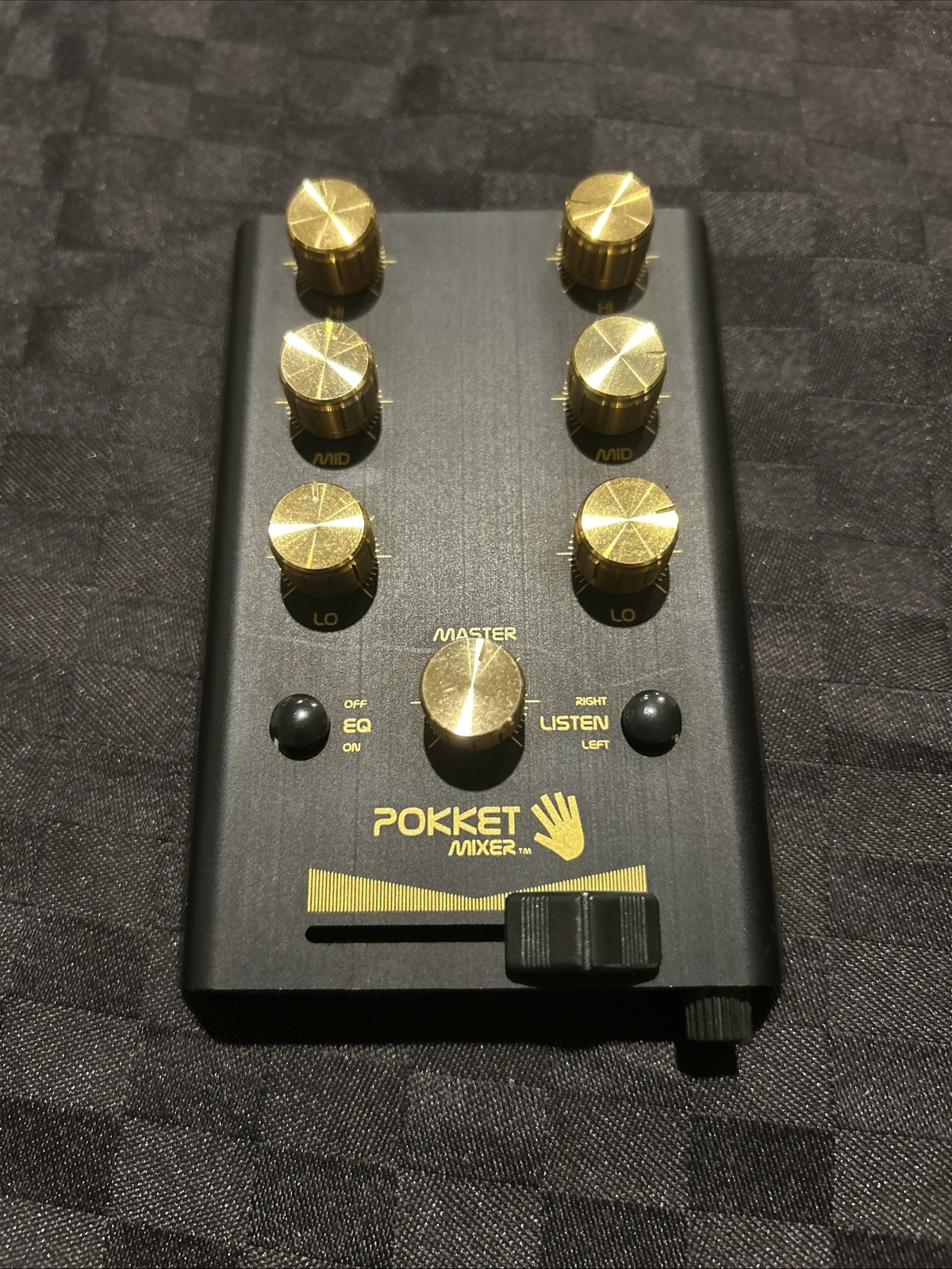 Used a bit  Pokket Mixer Mini DJ Mixer Volume Plus Black with Gold Knobs PMBLA2