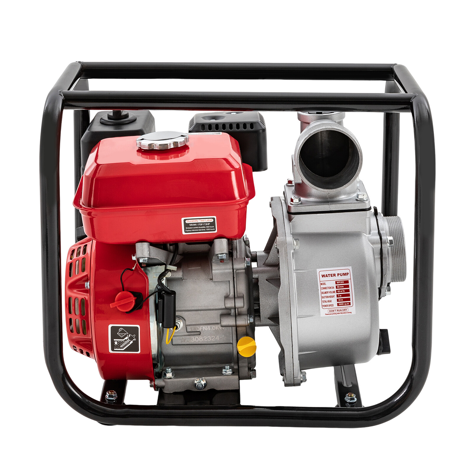3" Inch 7.5HP Gas Water Pump Gas-Power Garden Water Irrigation Transfer Pump