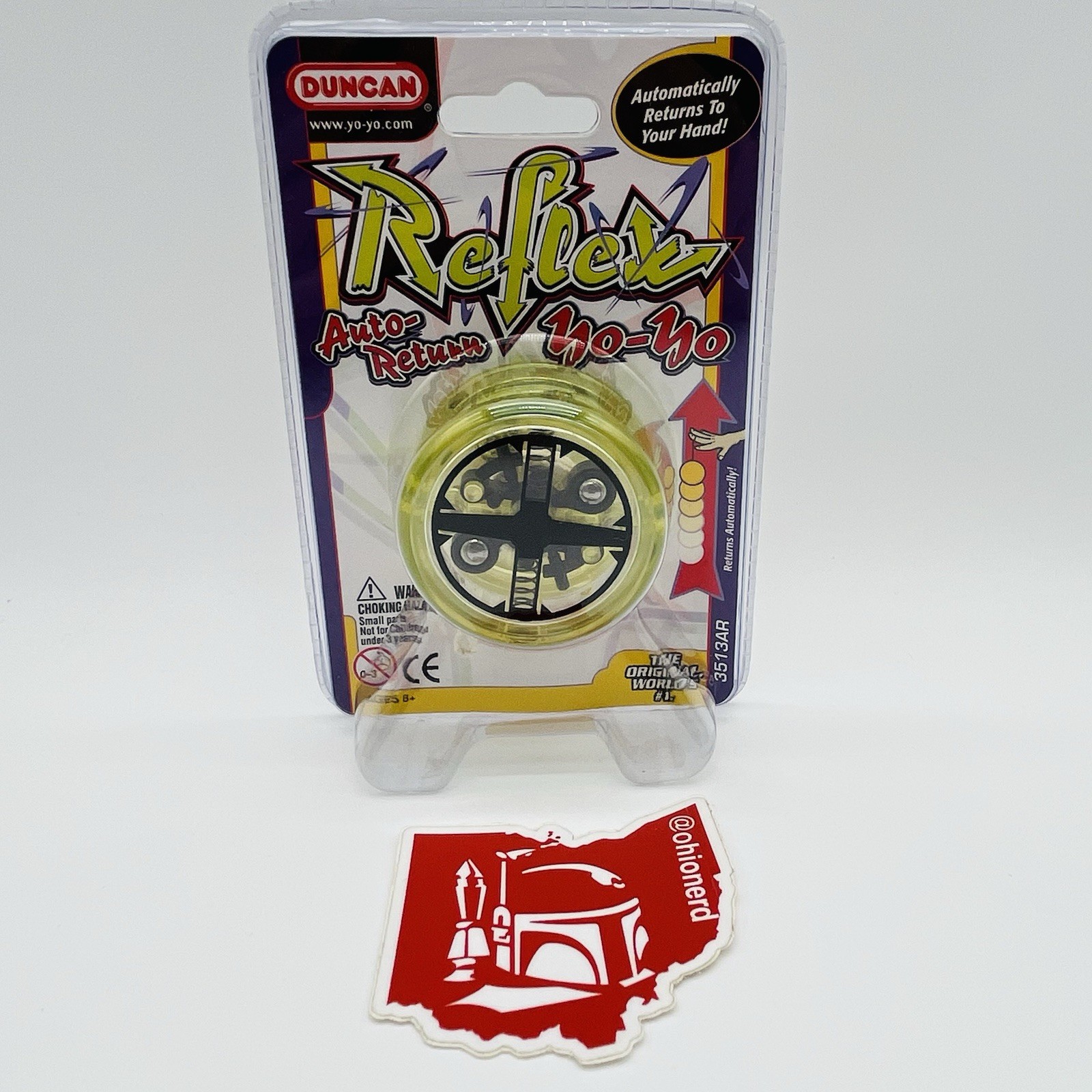 Duncan YoYo Reflex Auto Return Yo-Yo Beginner String Trick Yellow 3513AR New