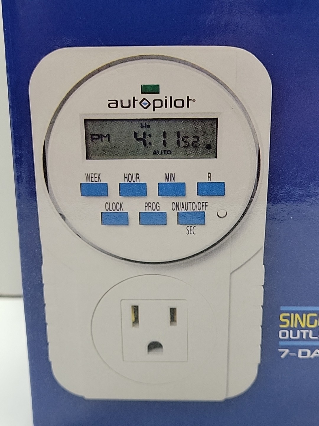 Autopilot 7-Day Single Outlet Digital Programmable Timer TM01715 1725W 15A NEW
