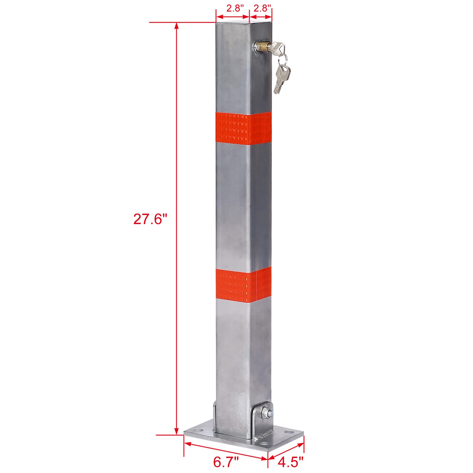Parking Bollard, Pole Barrier with Lock,Car Parking Protection Posts