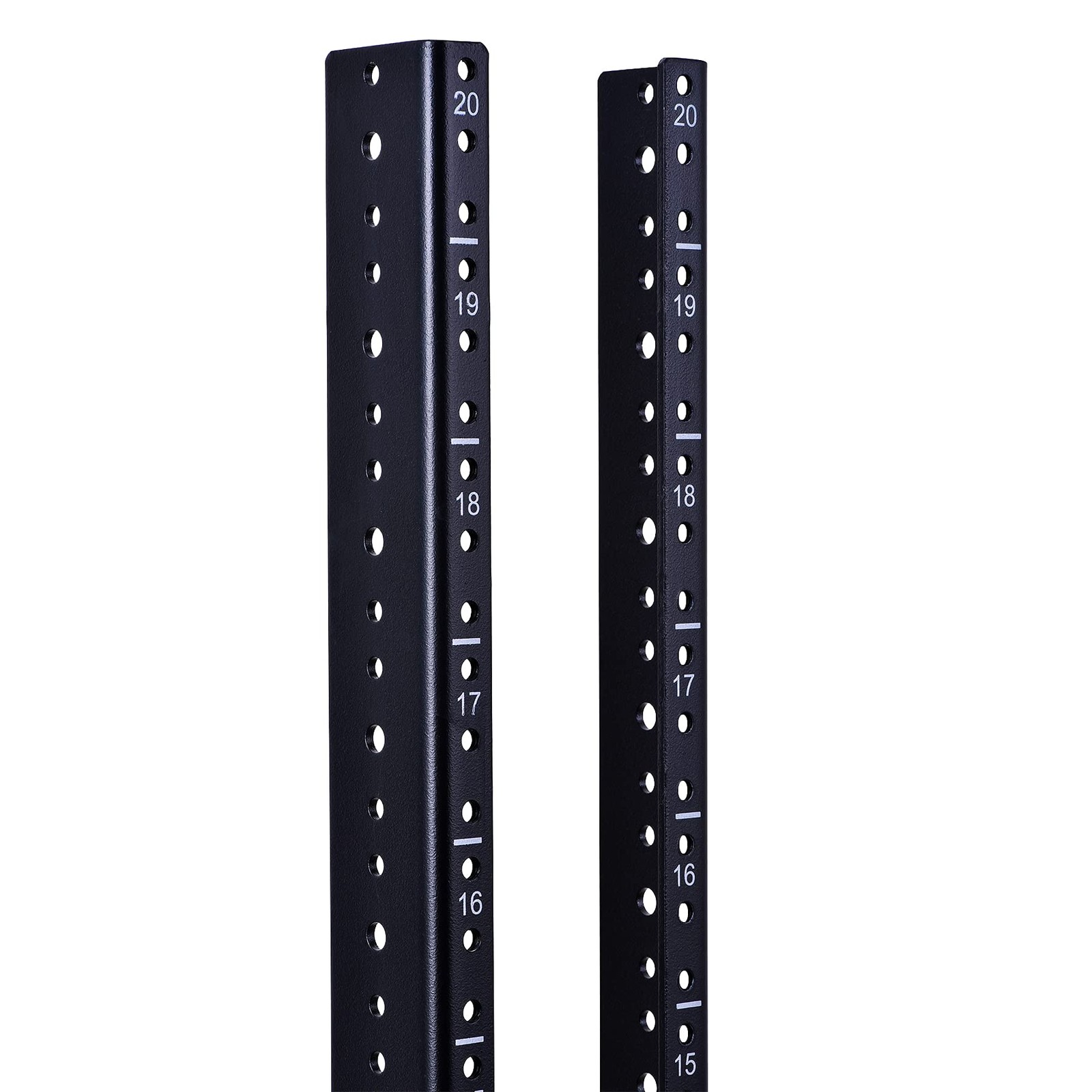 20U Vertical Server Rack Rail Pair Kit For DIY Build With 1224 Screws 80 PCS