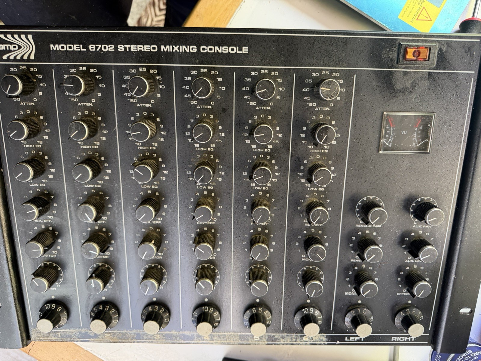 BIAMP MODEL 6702 STEREO MIXING CONSOLE - repair - needs fuse module