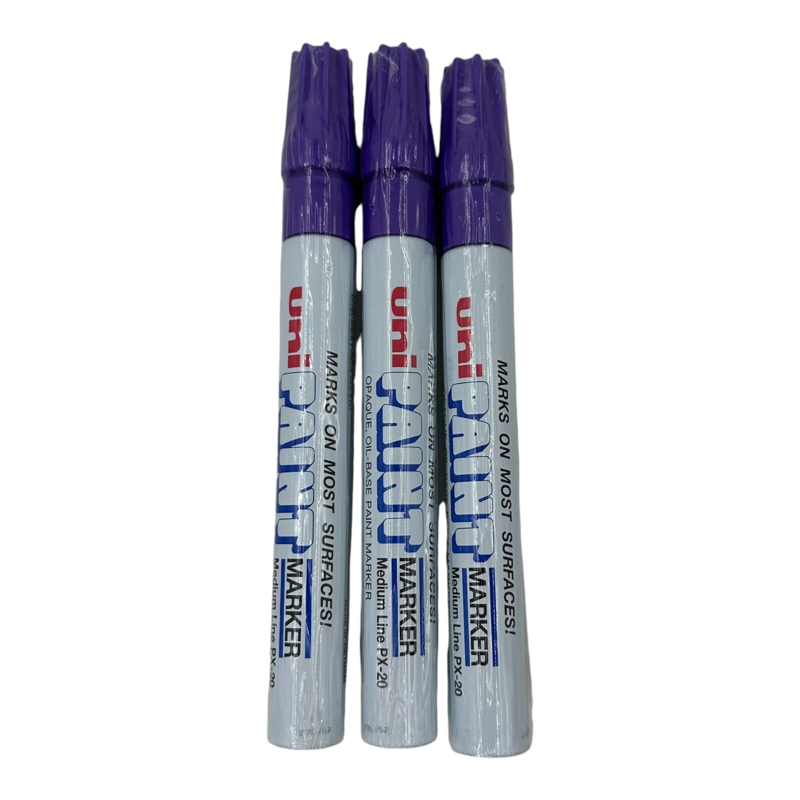 3 Markers Uni Paint Oil-base Paint Marker Medium Line Violet PX-20