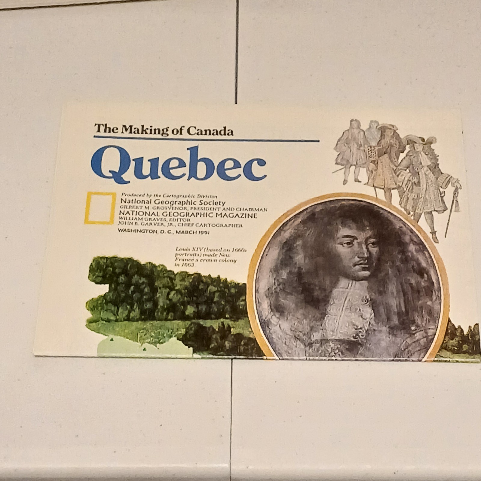 National Geographic Folded Map The Making Of Canada Quebec March 1991