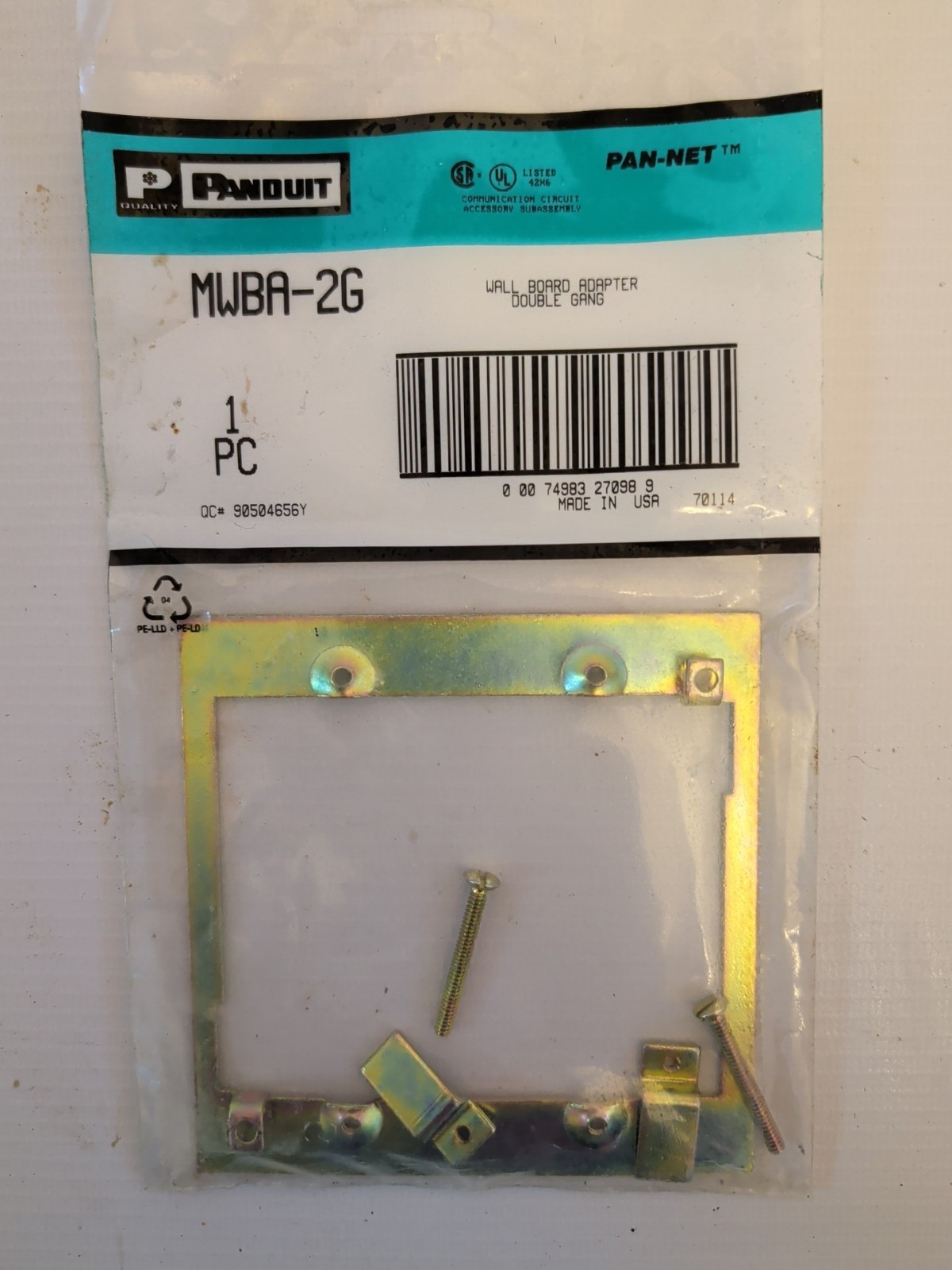 Lot of 23 NEW Panduit MWBA-2G Double Gang Low Voltage Wall Board Adapters Sealed