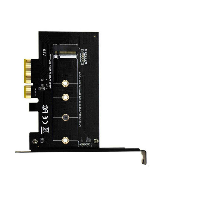 PCI-E 3.0 x1 to M.2 NVMe M Key Slot Converter Adapter with Low profile bracket