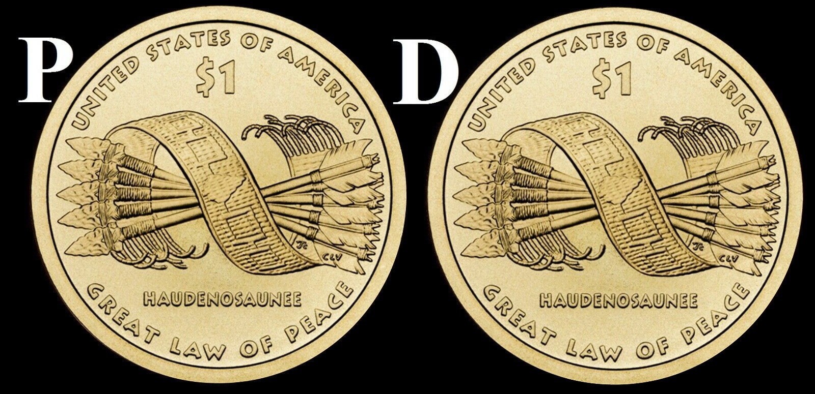 2010 P & D Sacagawea Native American Dollar US Mint Coins "BU" (2 Coin Set)
