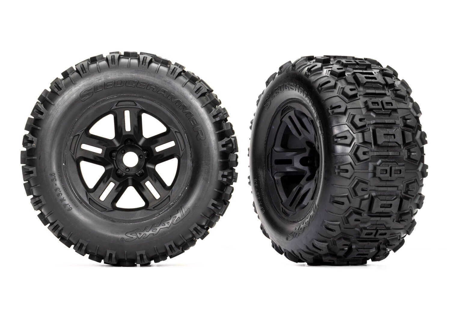 Traxxas Sledge Assembled 3.8" Tires and Wheels