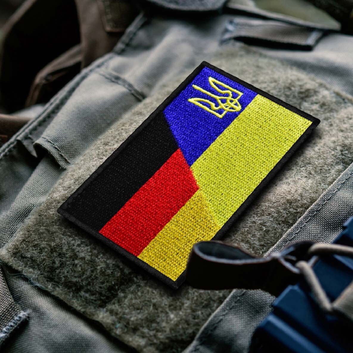 Flag Ukraine - Germany. Tactical Patches. Ukraine and Germany together