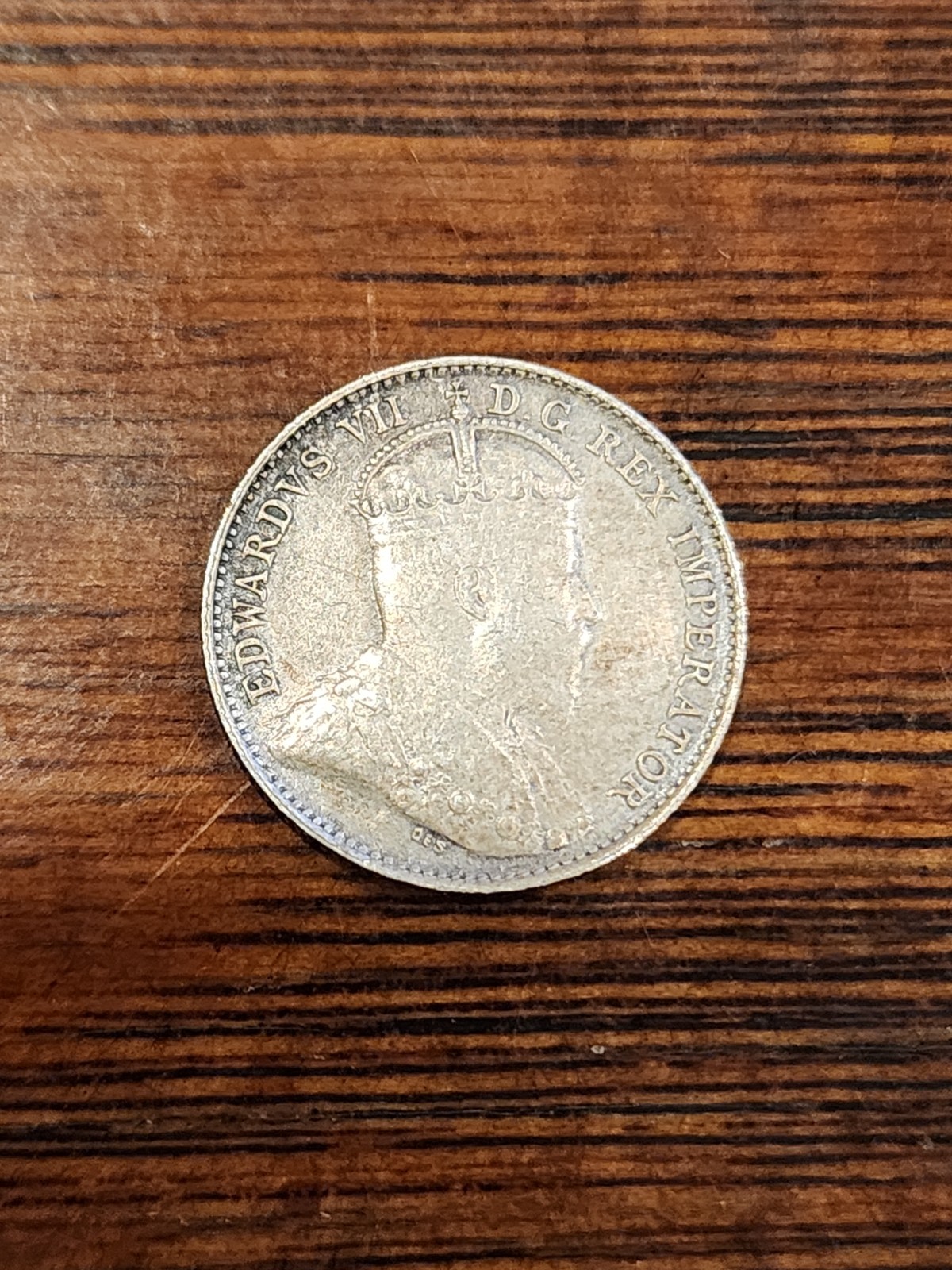 1902H Canada 5 Cents Small H Silver Coin