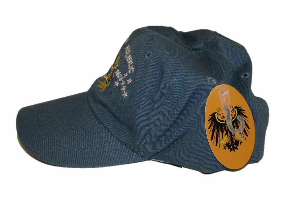 Key West Florida Conch Republic Deep Washed Light Blue Baseball Hat Cap (RUF)